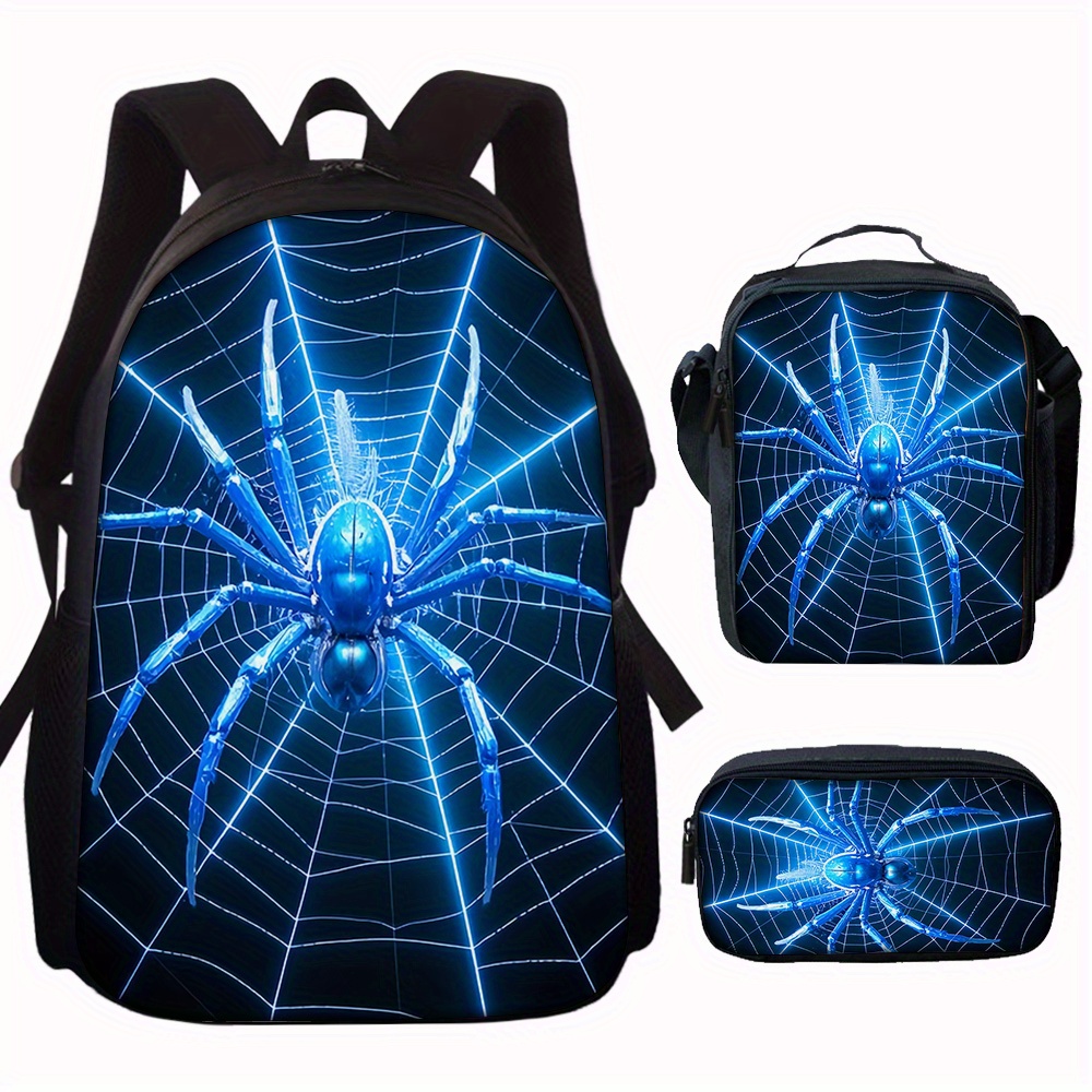 3pcs spider pattern backpack l - đánh giá và giá Pencil Case Large