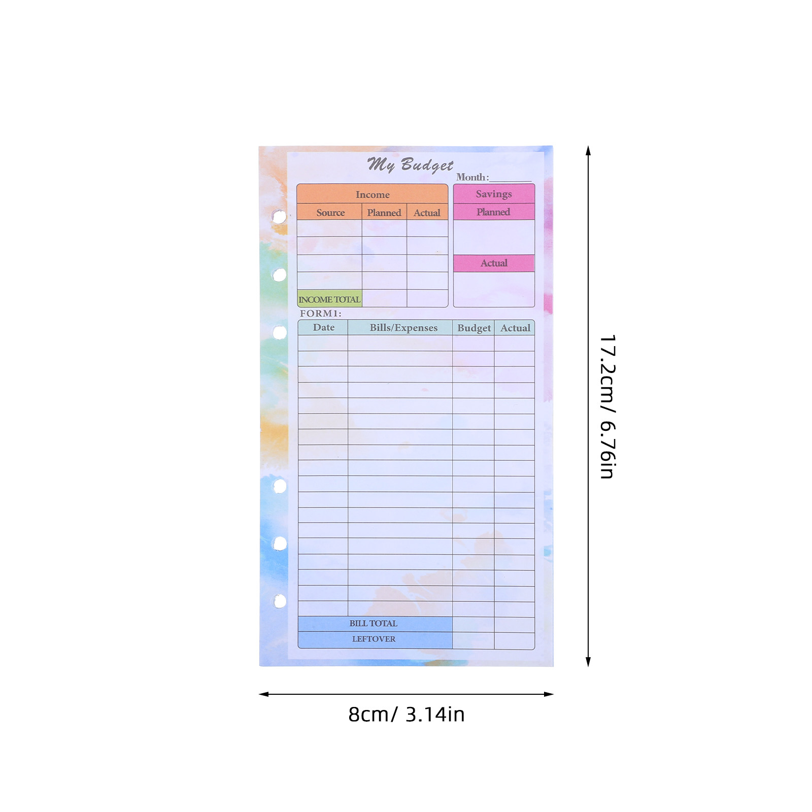 14Sheets A6 Refillable Budget  - đánh giá và giá Planner Weekly Budget