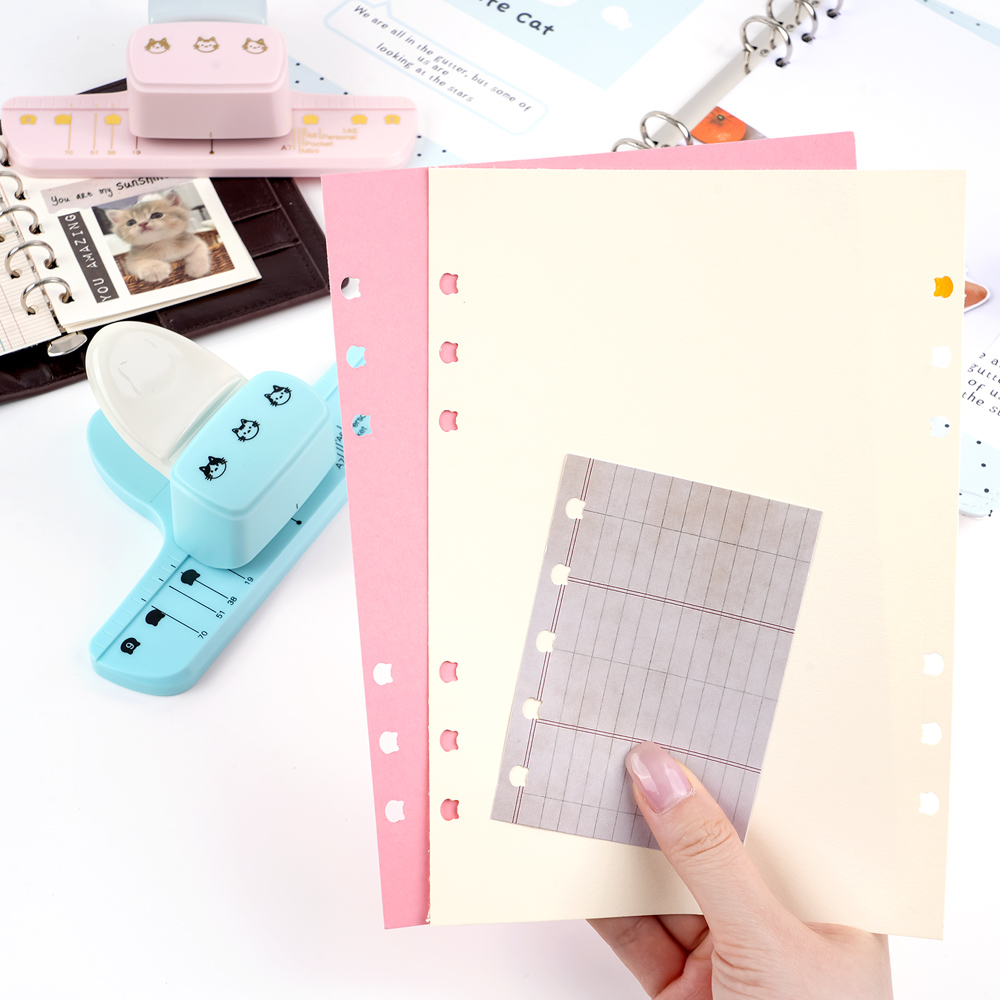 3-Hole Cute Cat Head Paper Pun - đánh giá và giá Paper Punch 3 Hole