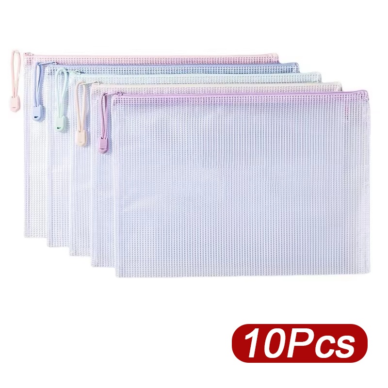 5-30pcs Zipper Mesh Bag A4/A5  - đánh giá và giá Supply Of Office Stationery